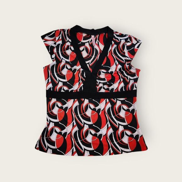 Heart and Soul Tops - Vintage Y2k Heart and Soul red and black graphic empire waist v-neck shirt